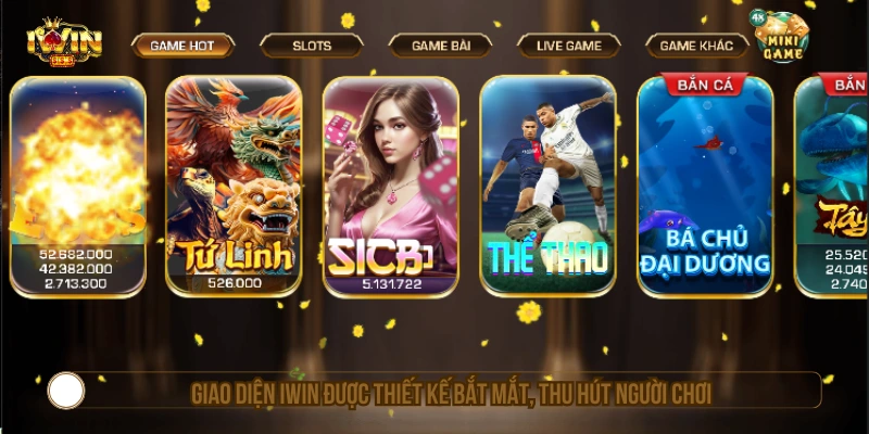 Giao diện IWIN được thiết kế rõ ràng