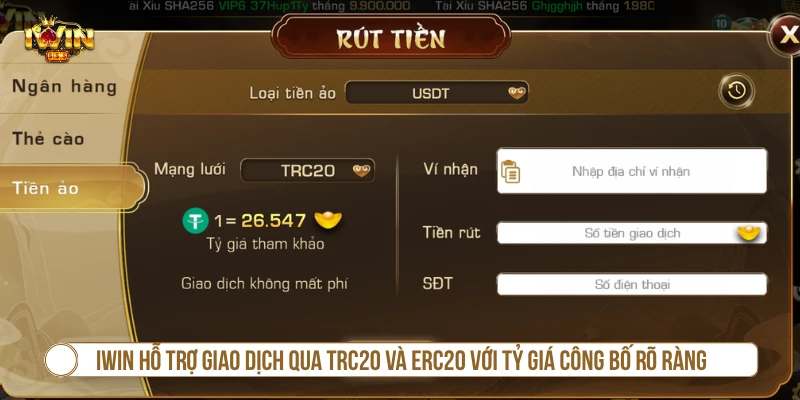 Lưu ý khi rút tiền IWIN